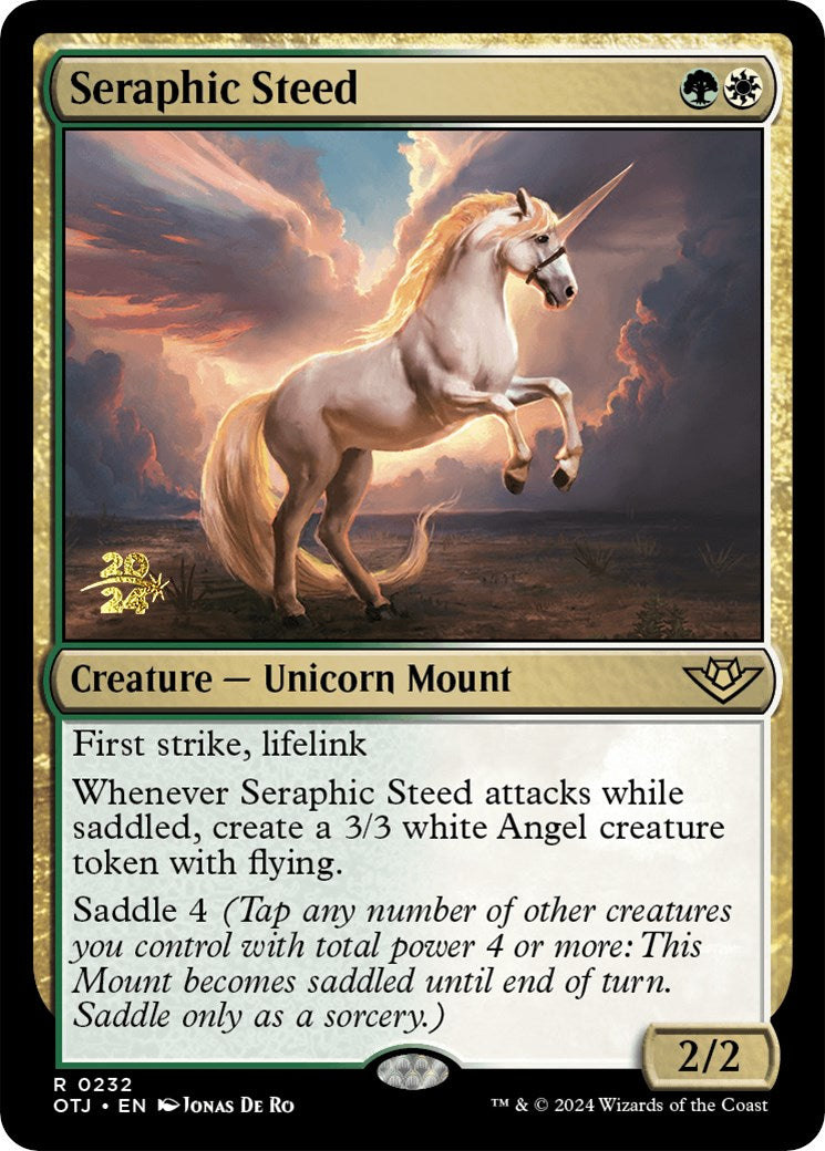 Seraphic Steed [Outlaws of Thunder Junction Prerelease Promos] | Exor Games New Glasgow