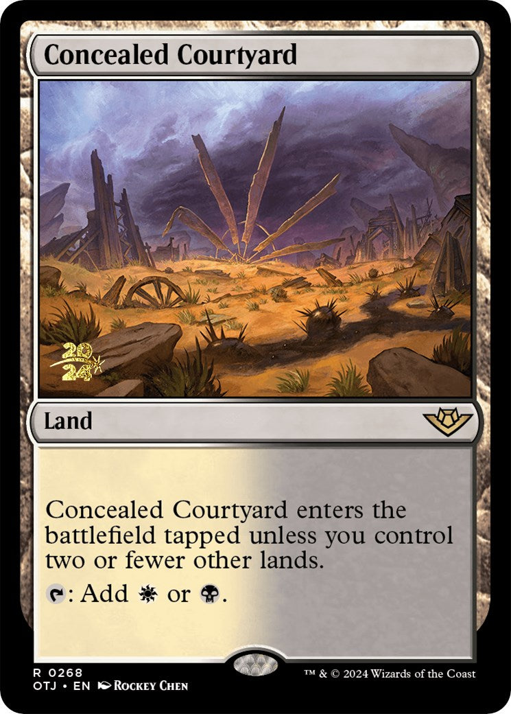 Concealed Courtyard (OTJ) [Outlaws of Thunder Junction Prerelease Promos] | Exor Games New Glasgow