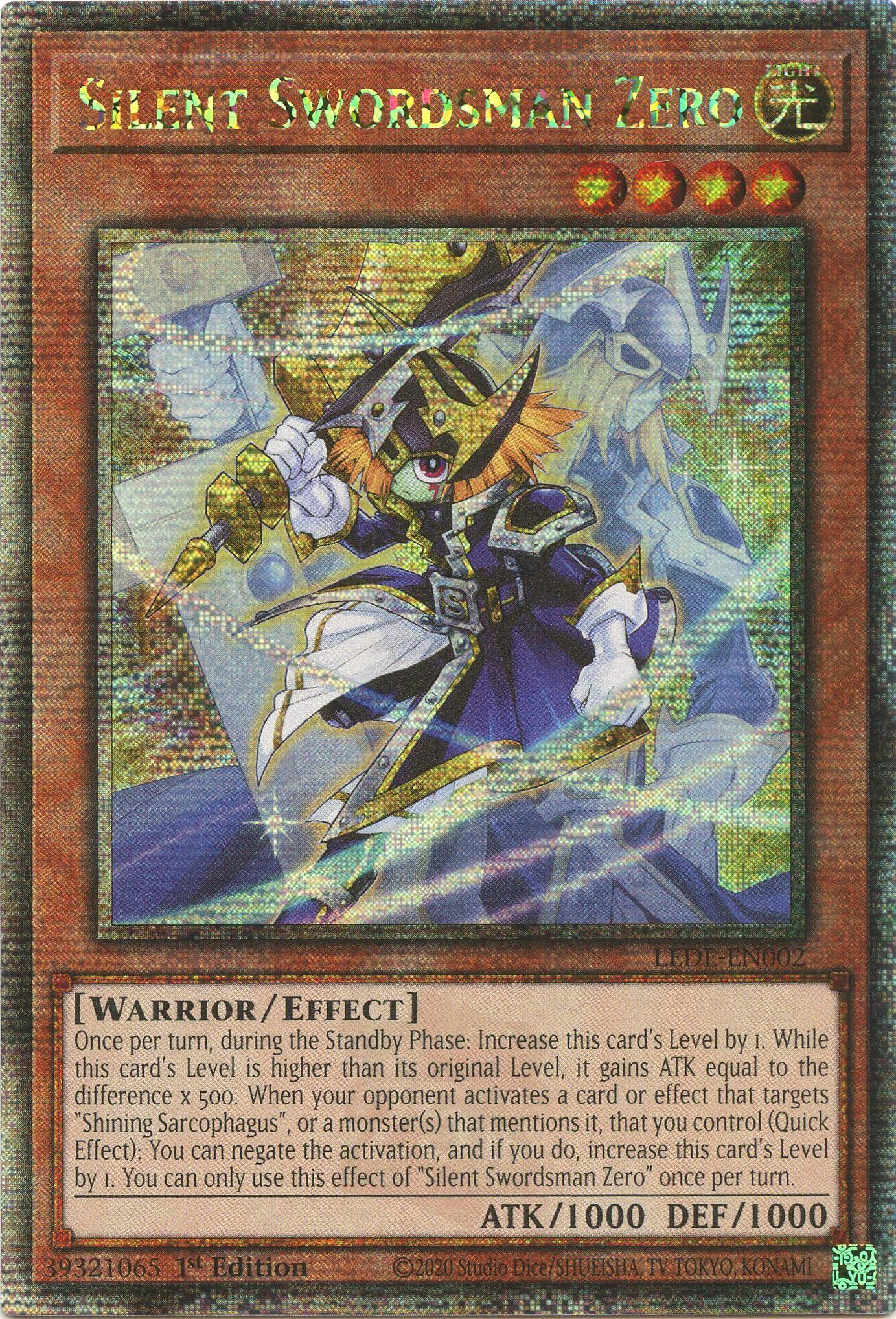 Silent Swordsman Zero [LEDE-EN002] Quarter Century Secret Rare | Exor Games New Glasgow