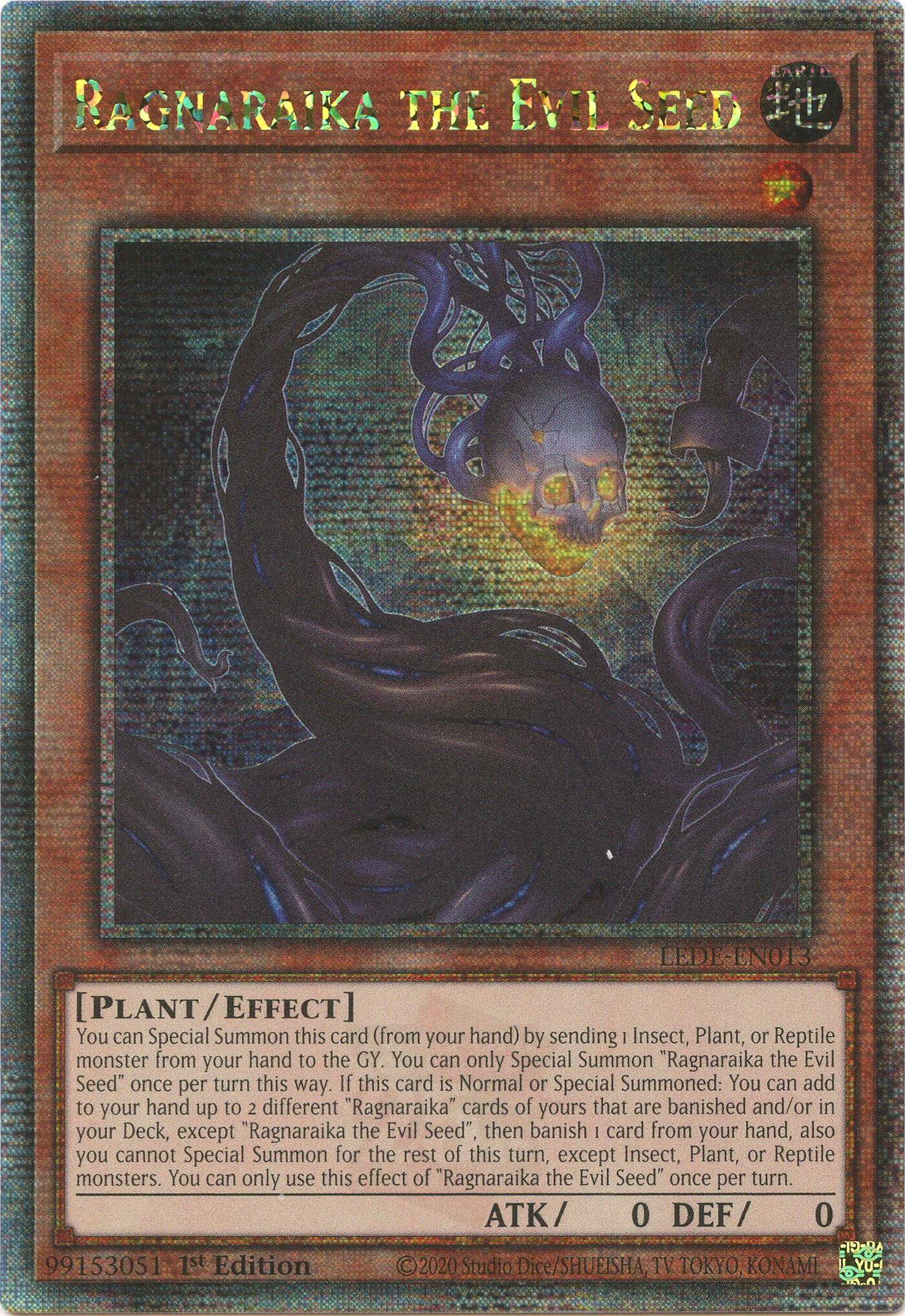 Ragnaraika the Evil Seed [LEDE-EN013] Quarter Century Secret Rare | Exor Games New Glasgow