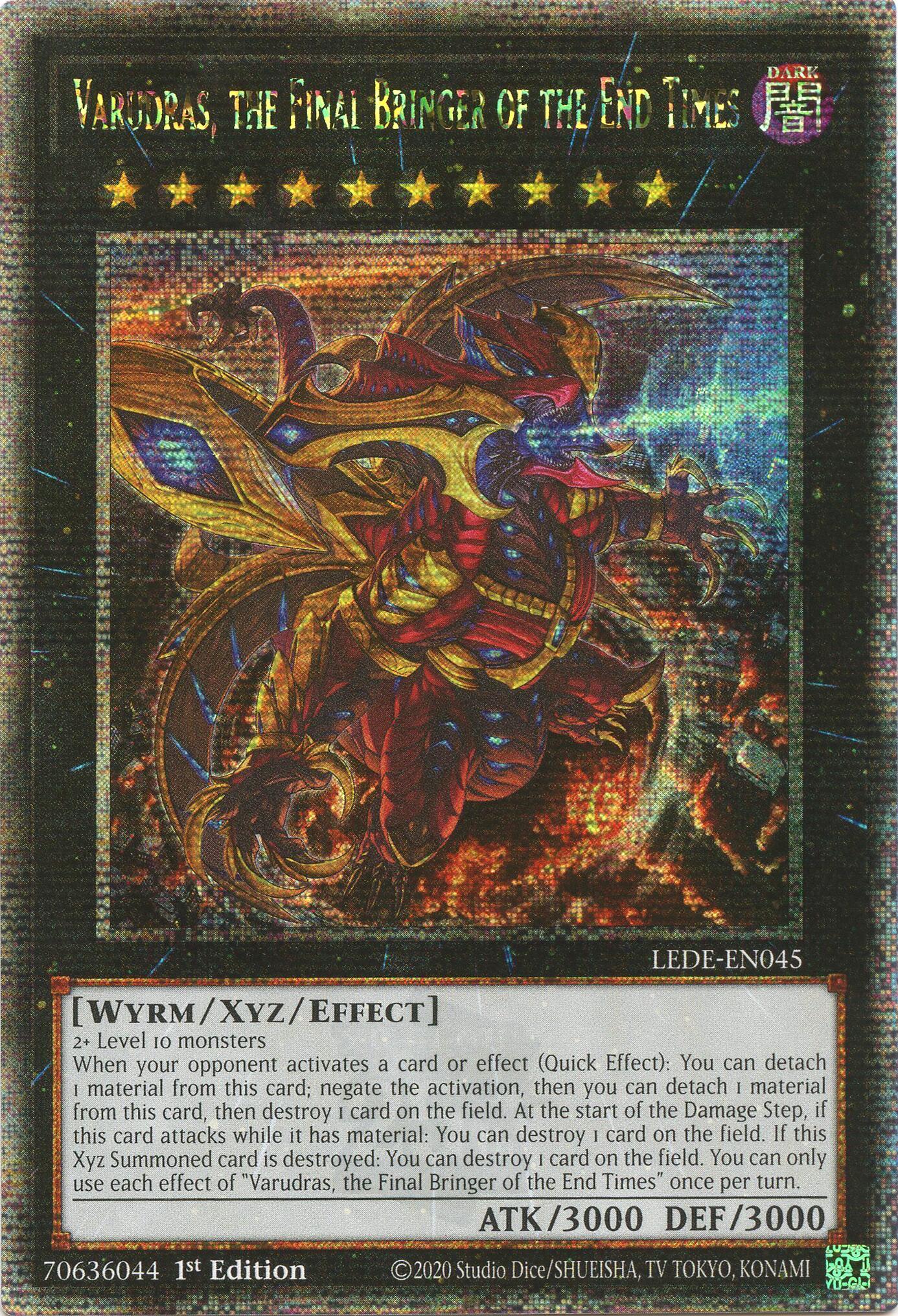 Varudras, the Final Bringer of the End Times (Quarter Century Secret Rare) [LEDE-EN045] Quarter Century Secret Rare | Exor Games New Glasgow