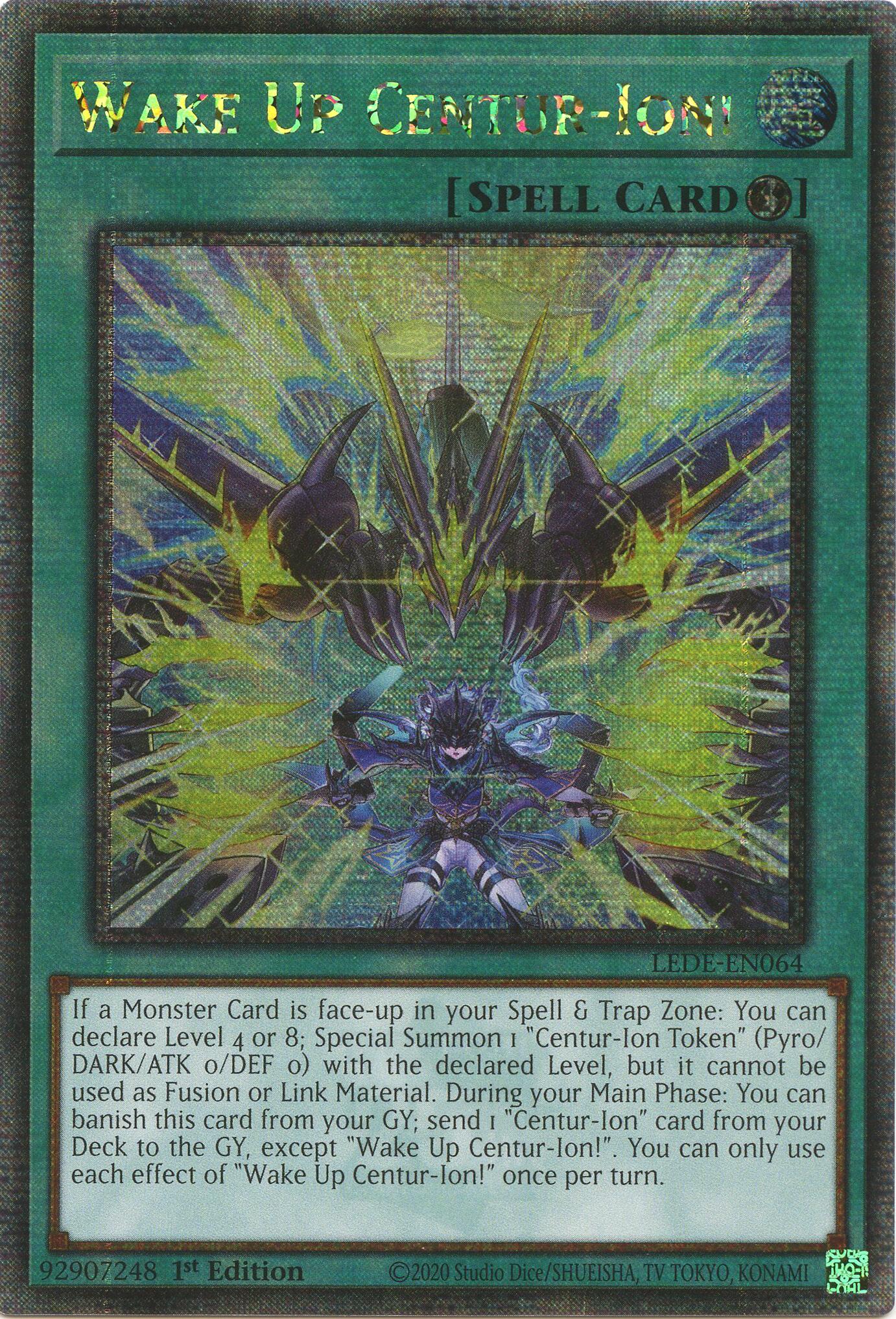 Wake Up Centur-Ion! (Quarter Century Secret Rare) [LEDE-EN064] Quarter Century Secret Rare | Exor Games New Glasgow