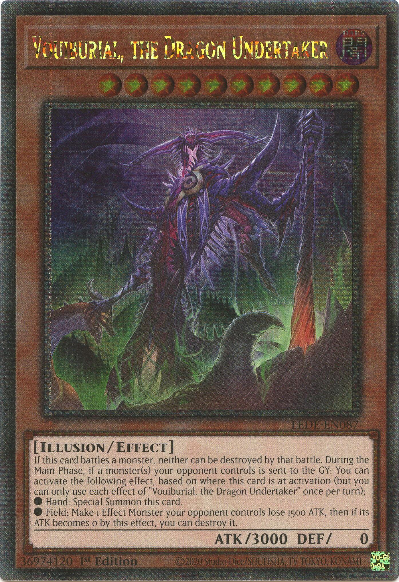 Vouiburial, the Dragon Undertaker (Quarter Century Secret Rare) [LEDE-EN087] Quarter Century Secret Rare | Exor Games New Glasgow