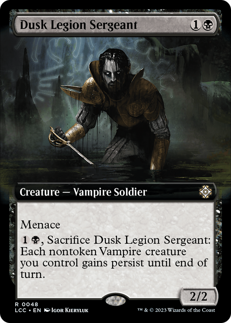 Dusk Legion Sergeant (Extended Art) [The Lost Caverns of Ixalan Commander] | Exor Games New Glasgow