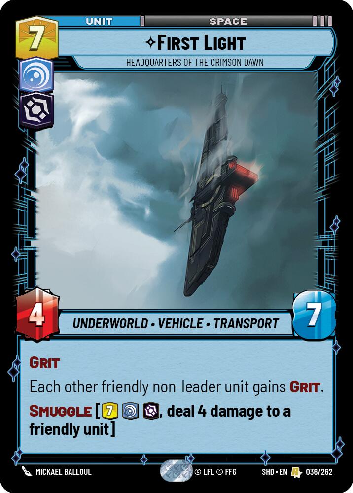 First Light - Headquarters of the Crimson Dawn (036/262) (036/262) [Shadows of the Galaxy] | Exor Games New Glasgow