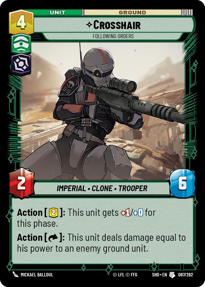 Crosshair - Following Orders (087/262) (087/262) [Shadows of the Galaxy] | Exor Games New Glasgow