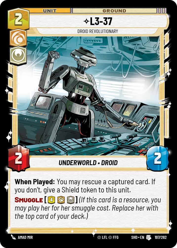 L3-37 - Droid Revolutionary (197/262) (197/262) [Shadows of the Galaxy] | Exor Games New Glasgow