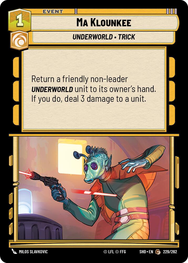 Ma Klounkee (229/262) (229/262) [Shadows of the Galaxy] | Exor Games New Glasgow