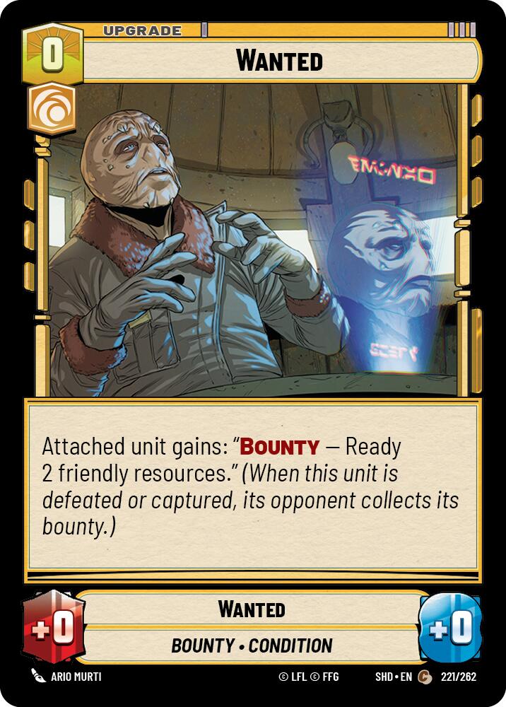 Wanted (221/262) (221/262) [Shadows of the Galaxy] | Exor Games New Glasgow