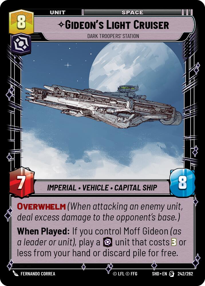 Gideon's Light Cruiser - Dark Troopers' Station (242/262) (242/262) [Shadows of the Galaxy] | Exor Games New Glasgow