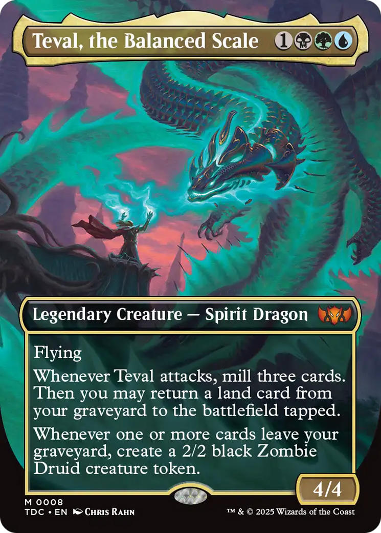 Teval, the Balanced Scale (Borderless) [Tarkir: Dragonstorm Commander] | Exor Games New Glasgow