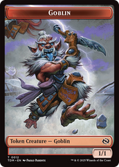 Goblin // Warrior Double-Sided Token [Tarkir: Dragonstorm Tokens] | Exor Games New Glasgow