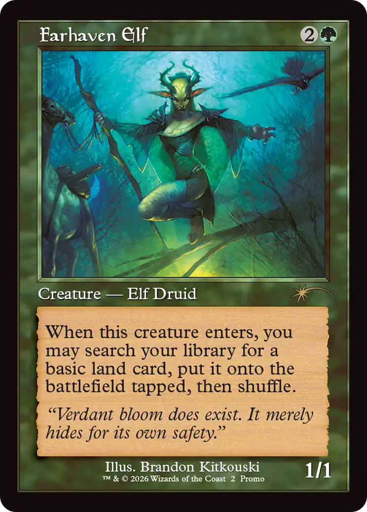 Farhaven Elf (Retro Frame) [Wizards Play Network 2026] | Exor Games New Glasgow