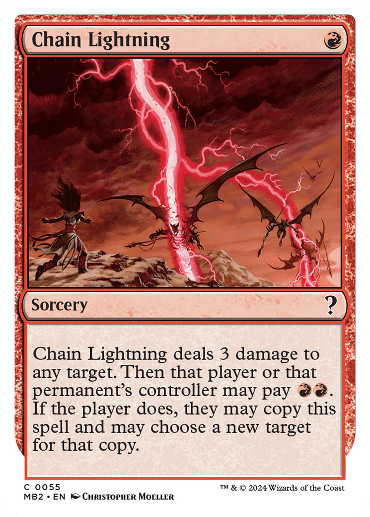 Chain Lightning (White Border) [Mystery Booster 2] | Exor Games New Glasgow