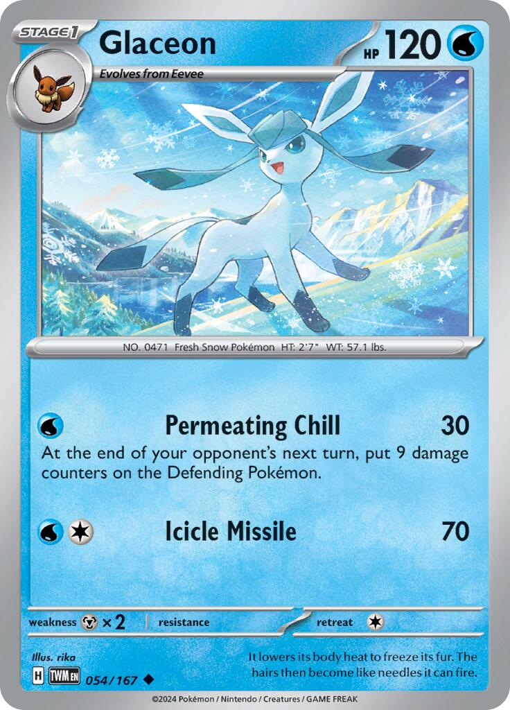 Glaceon (054/167) [Scarlet & Violet: Twilight Masquerade] | Exor Games New Glasgow