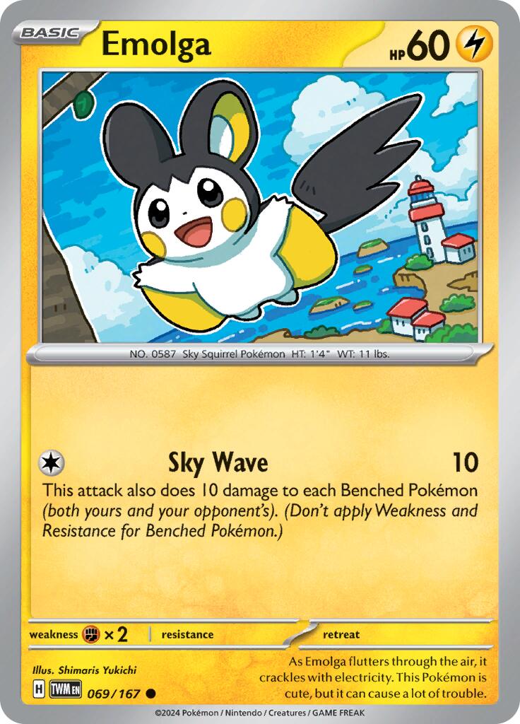 Emolga (069/167) [Scarlet & Violet: Twilight Masquerade] | Exor Games New Glasgow