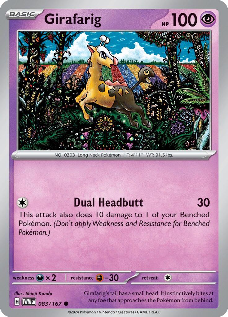 Girafarig (083/167) [Scarlet & Violet: Twilight Masquerade] | Exor Games New Glasgow