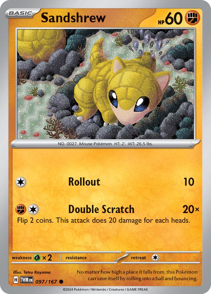 Sandshrew (097/167) [Scarlet & Violet: Twilight Masquerade] | Exor Games New Glasgow