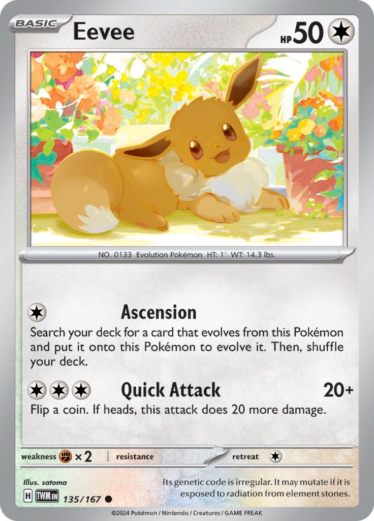 Eevee (135/167) [Scarlet & Violet: Twilight Masquerade] | Exor Games New Glasgow