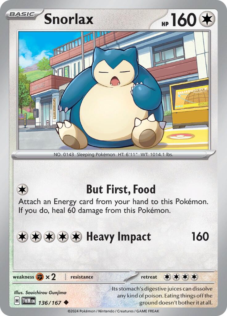 Snorlax (136/167) [Scarlet & Violet: Twilight Masquerade] | Exor Games New Glasgow