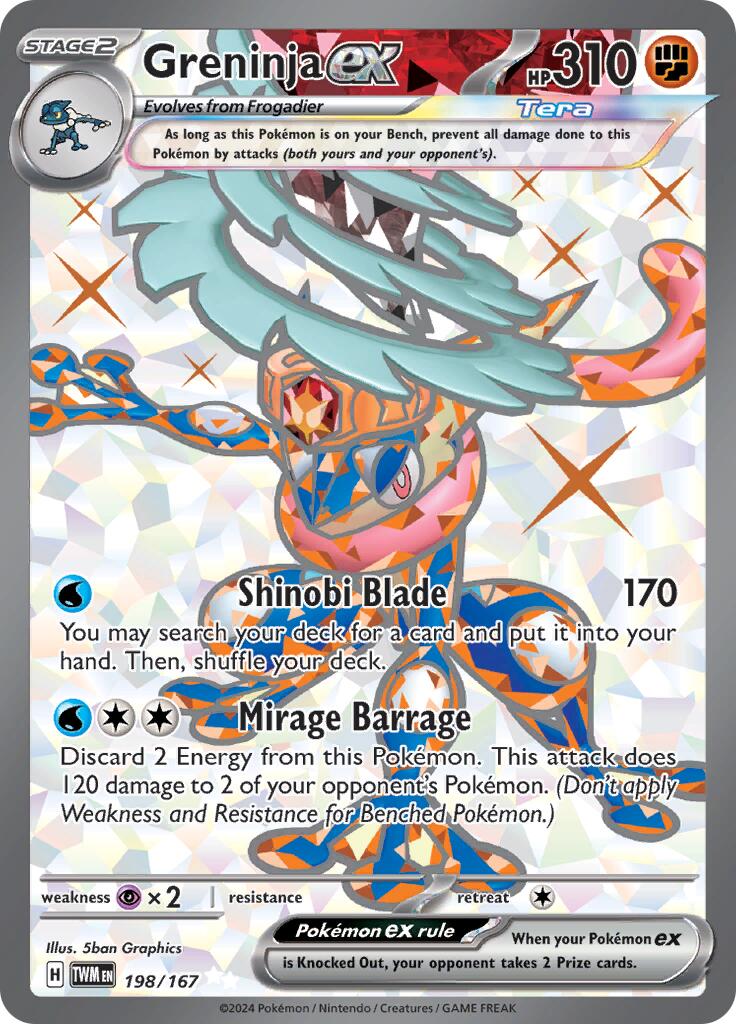 Greninja ex (198/167) [Scarlet & Violet: Twilight Masquerade] | Exor Games New Glasgow