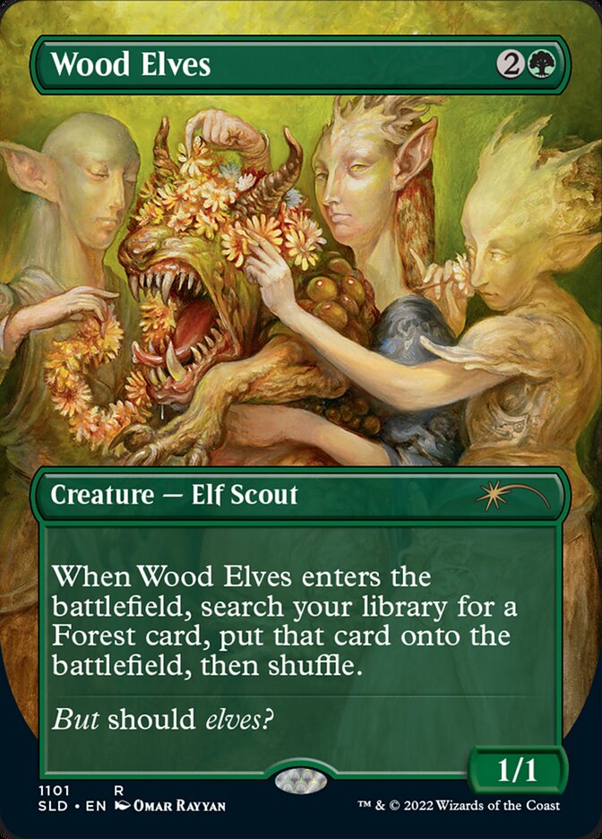 Wood Elves (Borderless) [Secret Lair Drop Series] | Exor Games New Glasgow