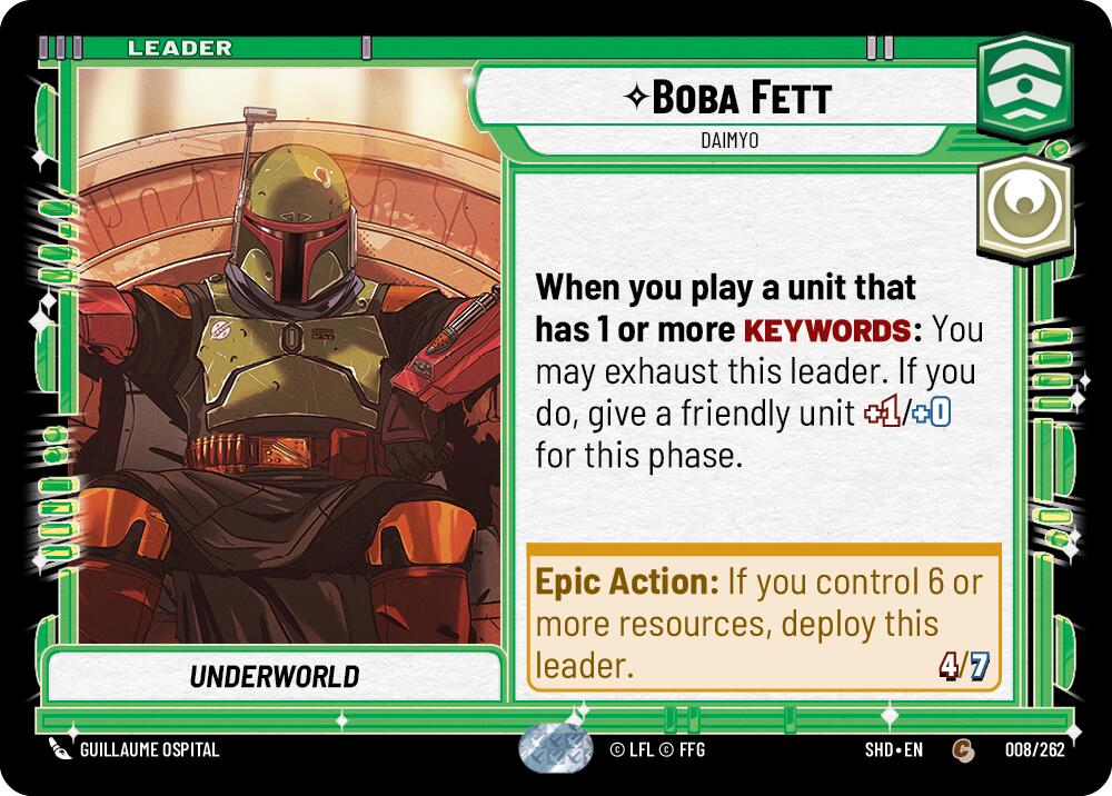 Boba Fett - Daimyo (008/262) (008/262) [Shadows of the Galaxy] | Exor Games New Glasgow