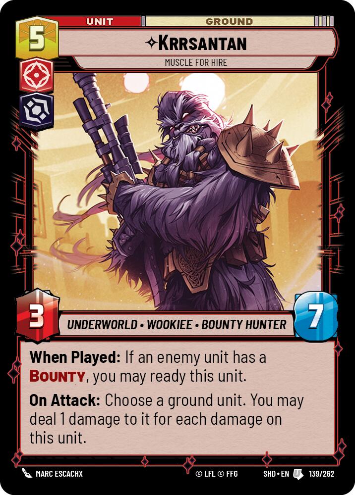 Krrsantan - Muscle for Hire (139/262) (139/262) [Shadows of the Galaxy] | Exor Games New Glasgow