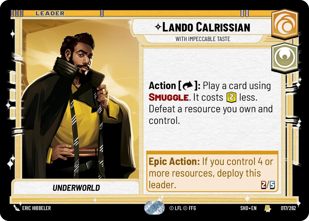 Lando Calrissian - With Impeccable Taste (017/262) (017/262) [Shadows of the Galaxy] | Exor Games New Glasgow