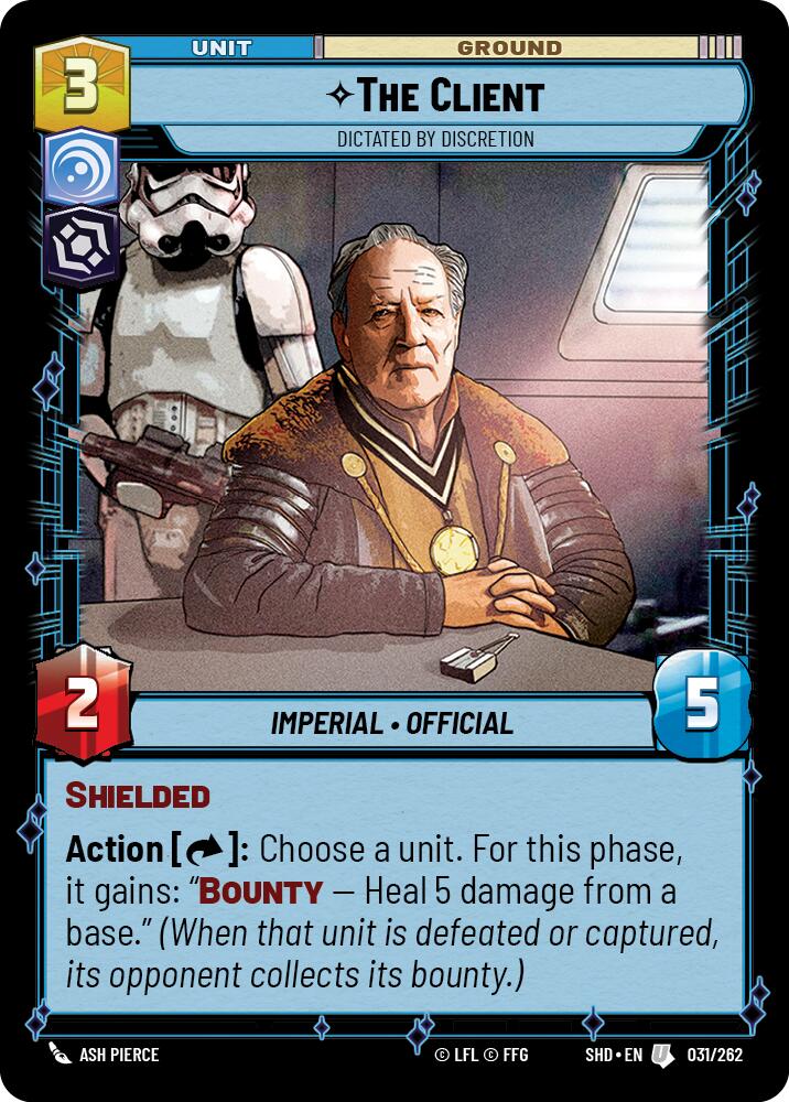 The Client - Dictated by Discretion (031/262) (031/262) [Shadows of the Galaxy] | Exor Games New Glasgow