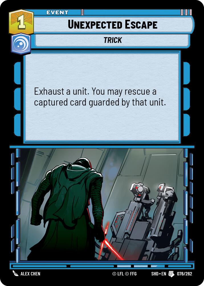 Unexpected Escape (076/262) (076/262) [Shadows of the Galaxy] | Exor Games New Glasgow