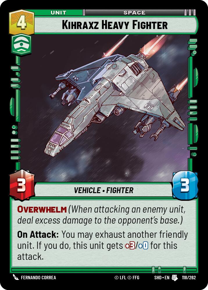 Kihraxz Heavy Fighter (118/262) (118/262) [Shadows of the Galaxy] | Exor Games New Glasgow