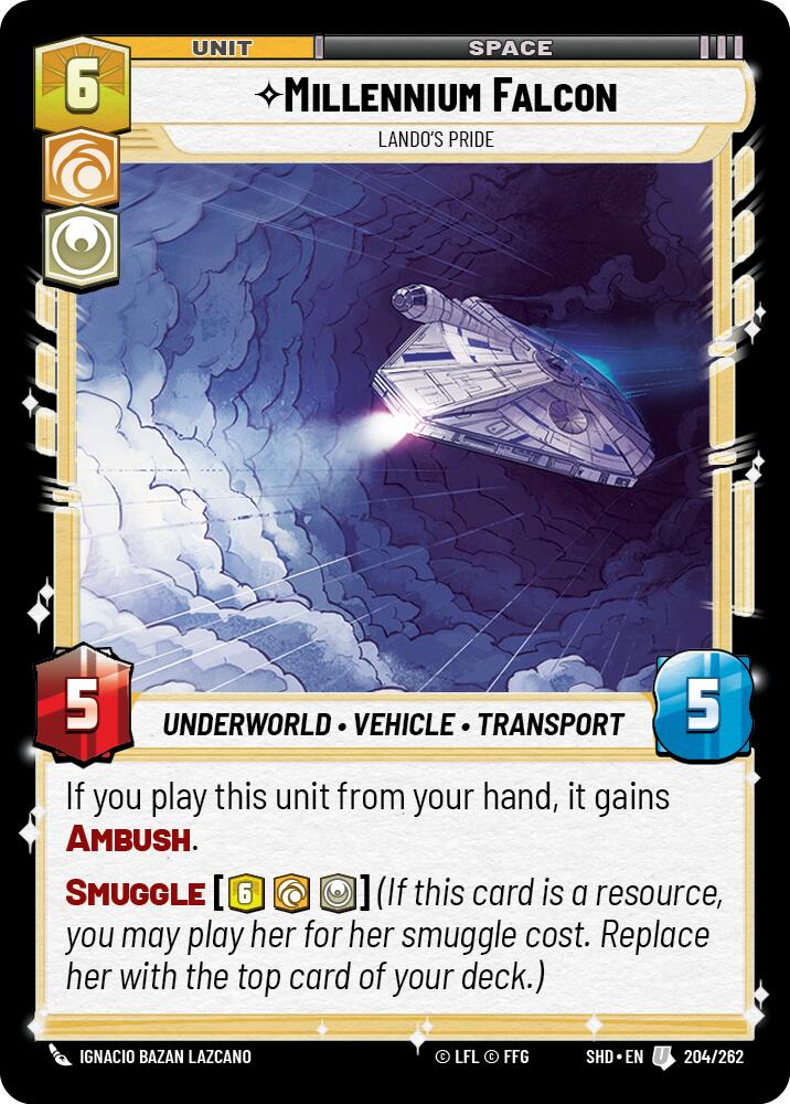Millennium Falcon - Lando's Pride (204/262) (204/262) [Shadows of the Galaxy] | Exor Games New Glasgow