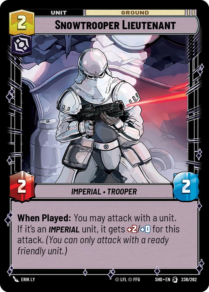 Snowtrooper Lieutenant (236/262) (236/262) [Shadows of the Galaxy] | Exor Games New Glasgow