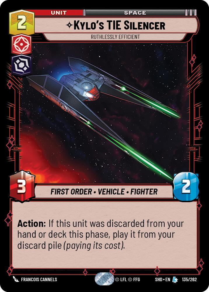 Kylo's TIE Silencer - Ruthlessly Efficient (135/262) (135/262) [Shadows of the Galaxy] | Exor Games New Glasgow