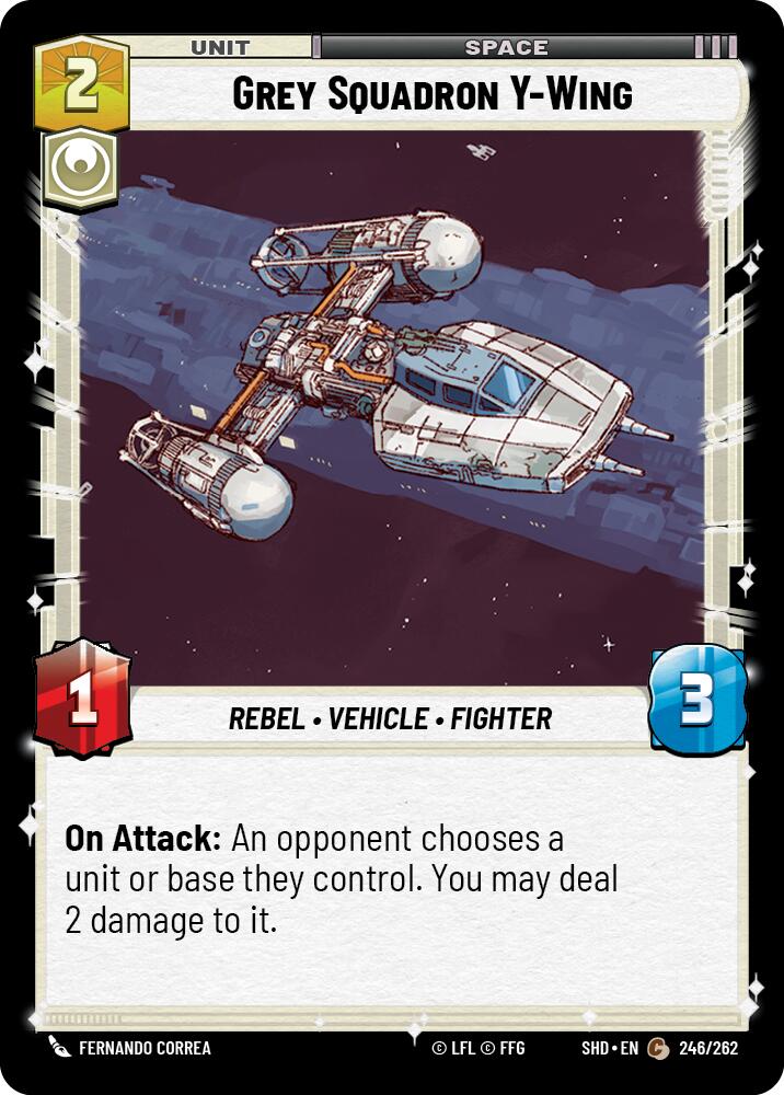 Grey Squadron Y-Wing (246/262) (246/262) [Shadows of the Galaxy] | Exor Games New Glasgow