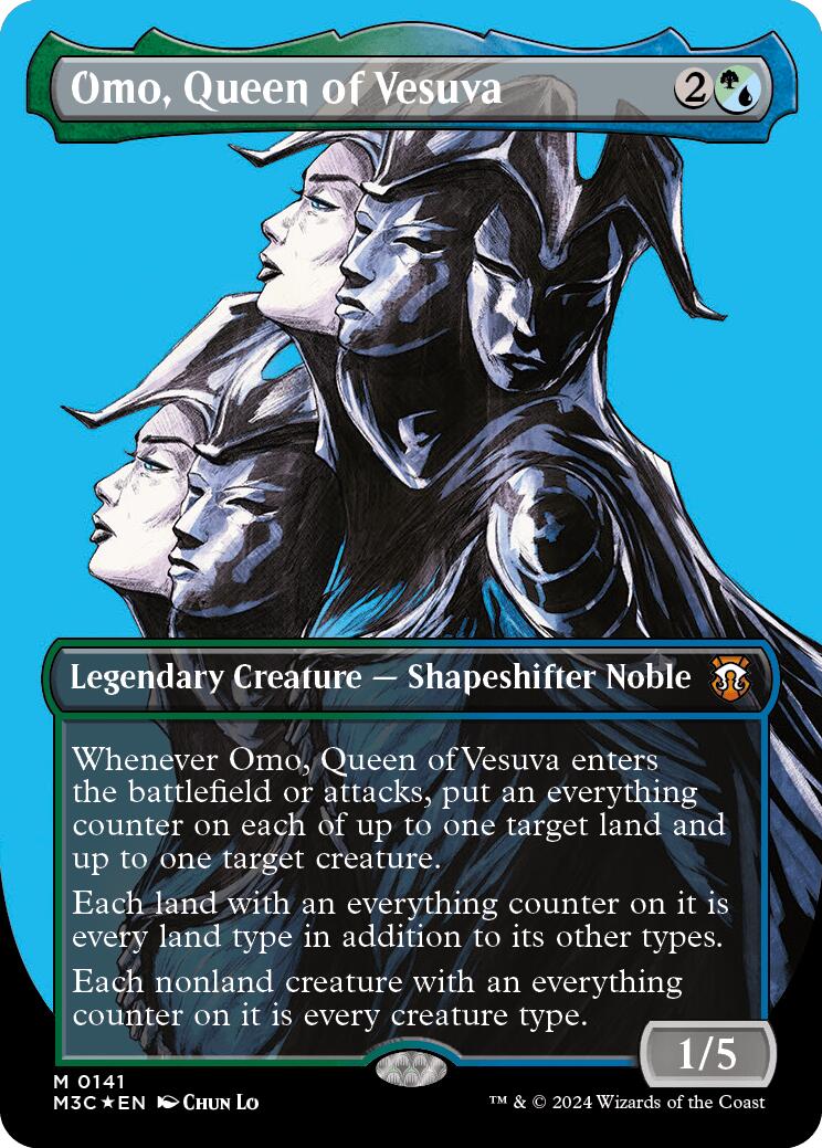 Omo, Queen of Vesuva (Borderless) (Ripple Foil) [Modern Horizons 3 Commander] | Exor Games New Glasgow