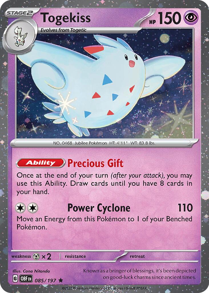 Togekiss (085/197) (Cosmos Holo) [Scarlet & Violet: Obsidian Flames] | Exor Games New Glasgow