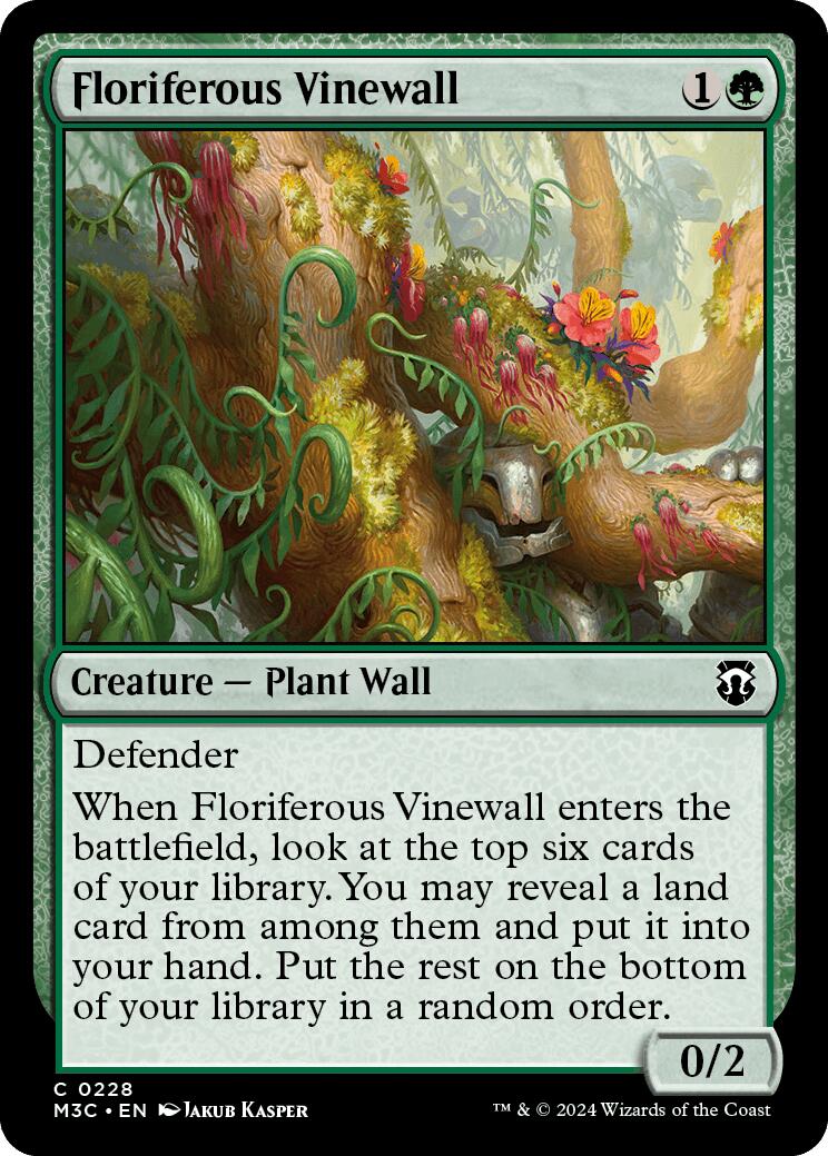 Floriferous Vinewall [Modern Horizons 3 Commander] | Exor Games New Glasgow