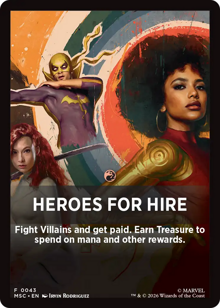 Heroes For Hire Theme Card [Marvel Super Heroes Commander] | Exor Games New Glasgow