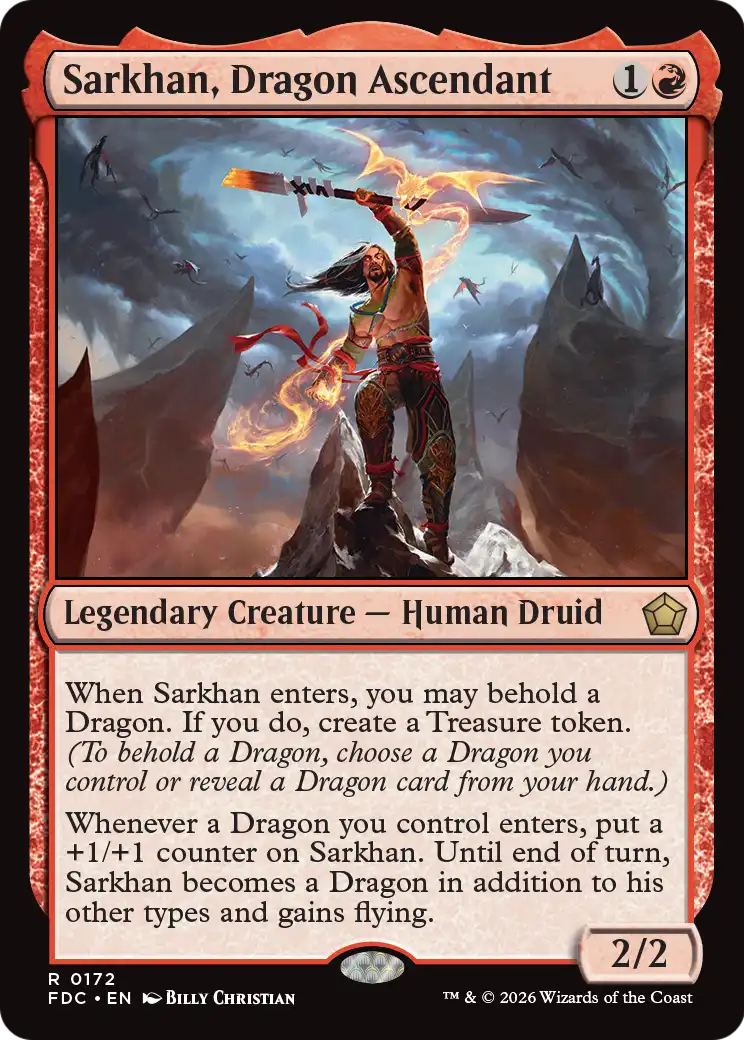 Sarkhan, Dragon Ascendant [Foundations Commander] | Exor Games New Glasgow