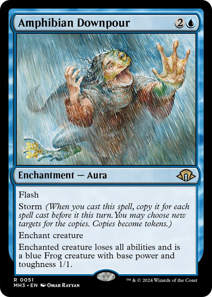 Amphibian Downpour [Modern Horizons 3 Prerelease Promos] | Exor Games New Glasgow