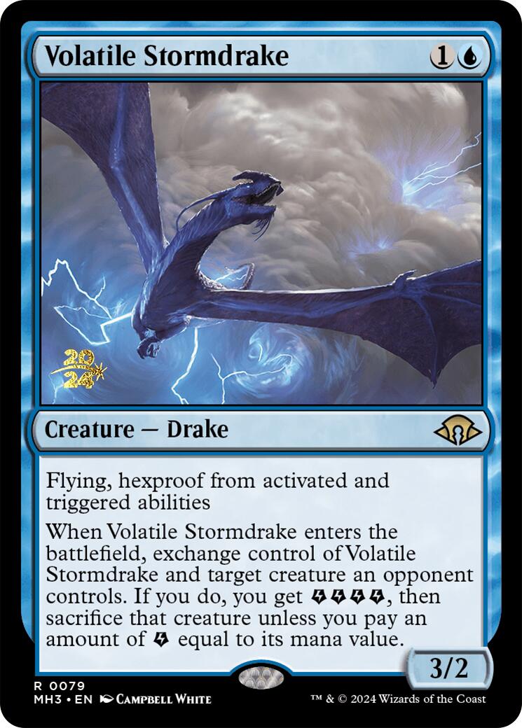 Volatile Stormdrake [Modern Horizons 3 Prerelease Promos] | Exor Games New Glasgow