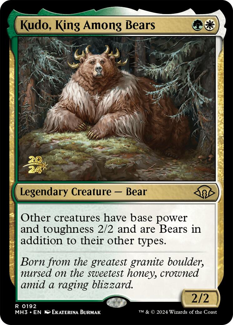 Kudo, King Among Bears [Modern Horizons 3 Prerelease Promos] | Exor Games New Glasgow