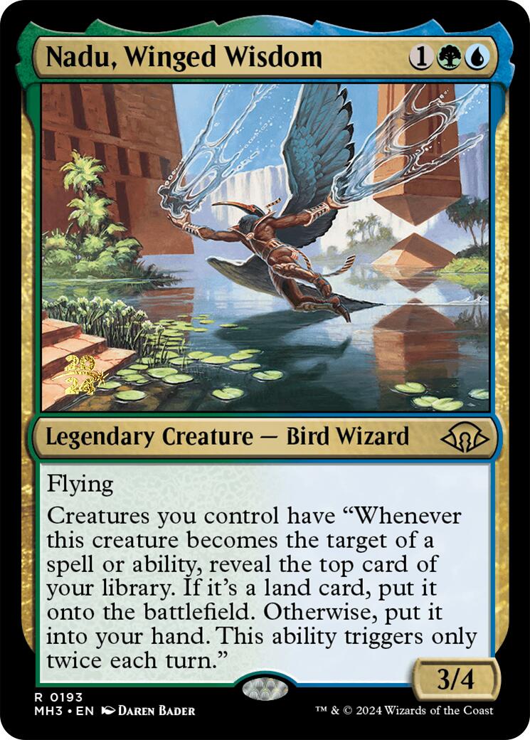 Nadu, Winged Wisdom [Modern Horizons 3 Prerelease Promos] | Exor Games New Glasgow