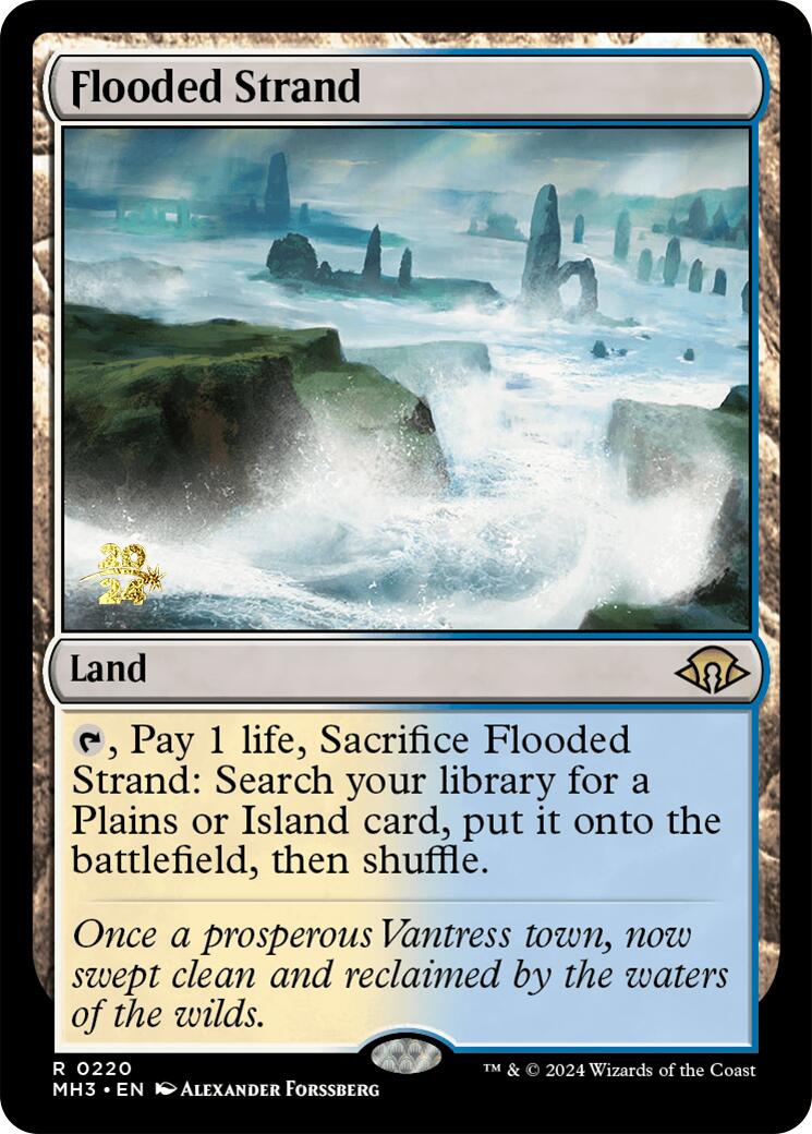 Flooded Strand [Modern Horizons 3 Prerelease Promos] | Exor Games New Glasgow