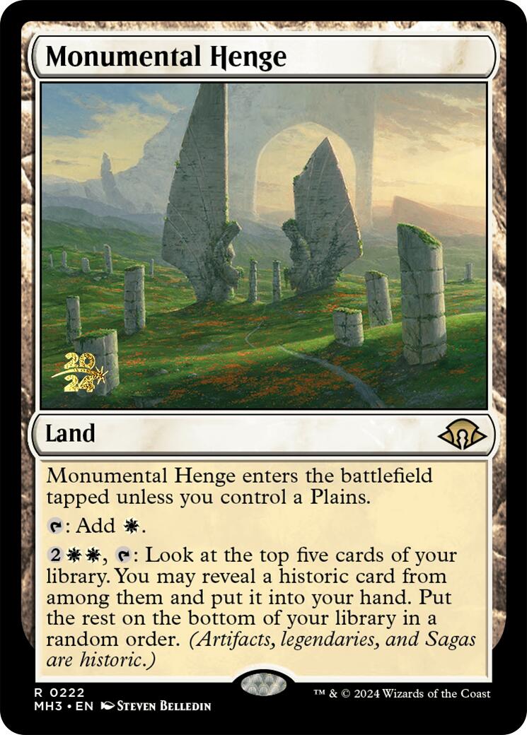 Monumental Henge [Modern Horizons 3 Prerelease Promos] | Exor Games New Glasgow