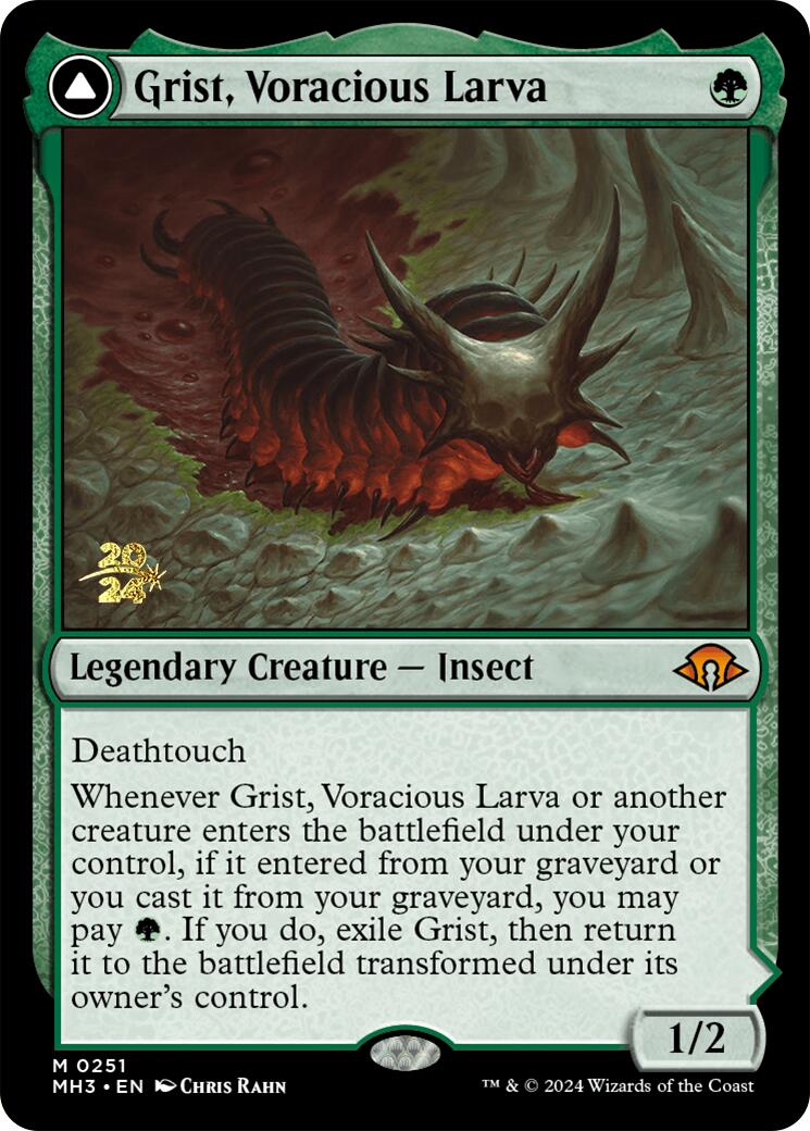 Grist, Voracious Larva [Modern Horizons 3 Prerelease Promos] | Exor Games New Glasgow