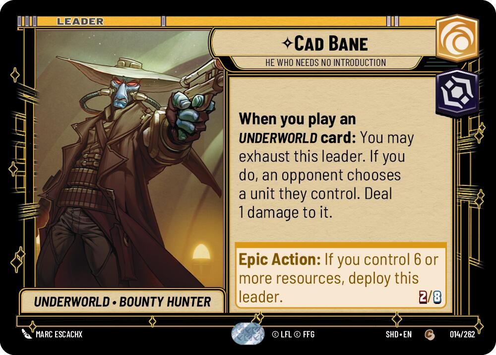 Cad Bane - He Who Needs No Introduction (014/262) (014/262) [Shadows of the Galaxy] | Exor Games New Glasgow