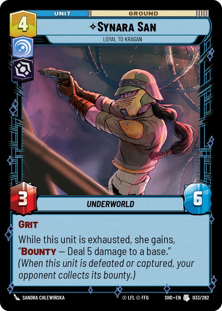 Synara San - Loyal to Kragan (033/262) (033/262) [Shadows of the Galaxy] | Exor Games New Glasgow